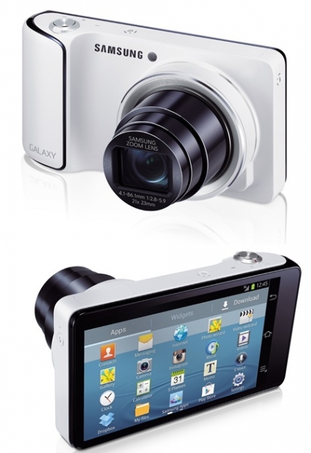 ▲2012년 삼성전자가 출시한 안드로이드 OS 탑재 '갤럭시카메라' (사진제공=삼성전자)
