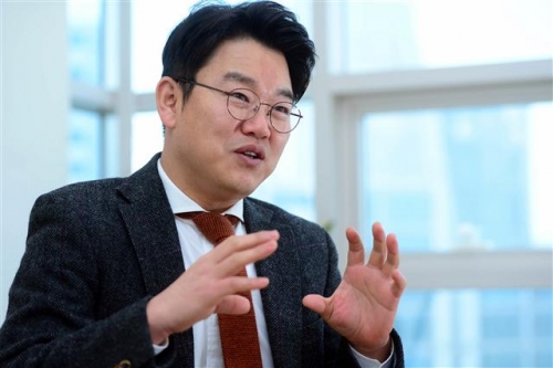 ▲김용학 타파크로스 대표이사가 7일 성수동 타파크로스 본사에서 이투데이와 인터뷰를 하고 있다. 노진환 기자 myfixer@ 