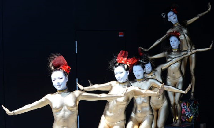 [포토] 그로테스크한 일본의 부토무용단