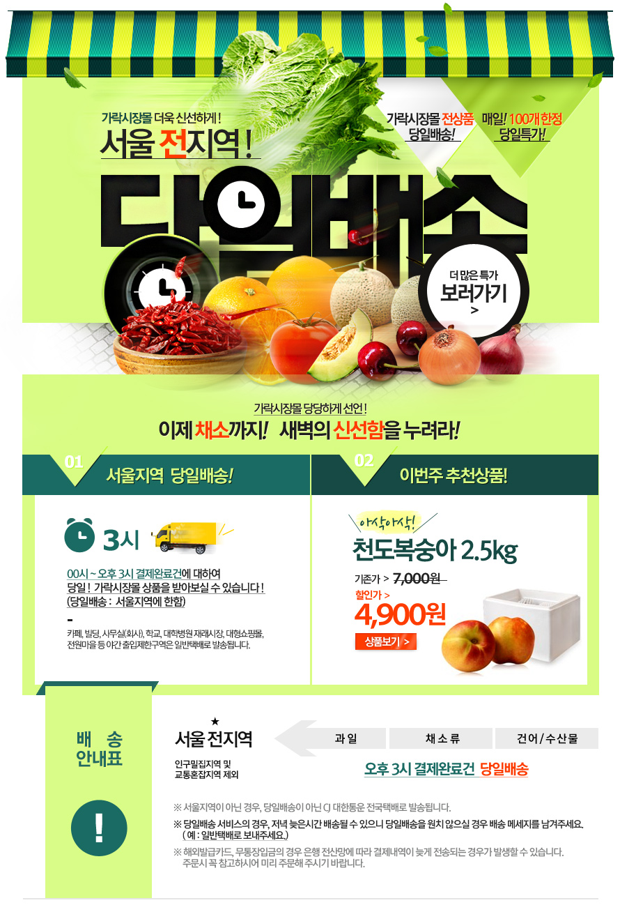 인터파크 “신선한 채소, 당일배송 주문 인기”