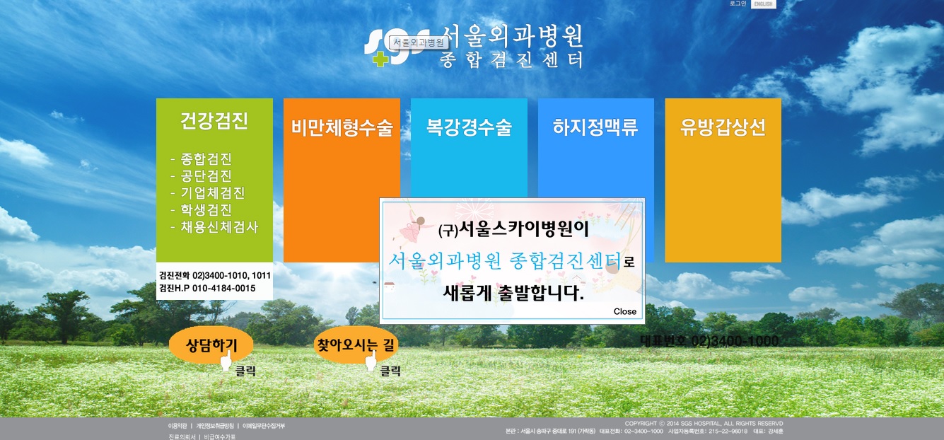 故 신해철씨 수술 스카이병원, 병원명 변경 및 홈페이지 재단장