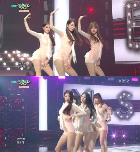 뮤직뱅크 나인뮤지스, 섹시한 바니걸 변신 늘씬한 몸매 男心 '흔들'