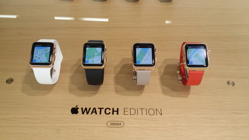 ▲애플워치는 총3가지 버전으로 스포츠형, 기본형, 에디션 버전으로 출시됐다. 사진은 에디션 버전.
