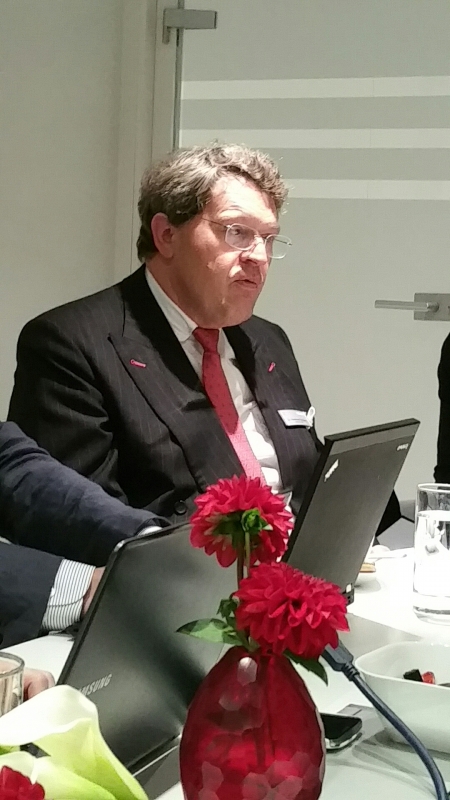 ▲라인하르트 진칸 밀레 공동회장이 4일(현지시각) 독일 베를린에서 열리고 있는 ‘IFA 2015’에서 기자간담회를 하고 있다. 권태성 기자 tskwon@