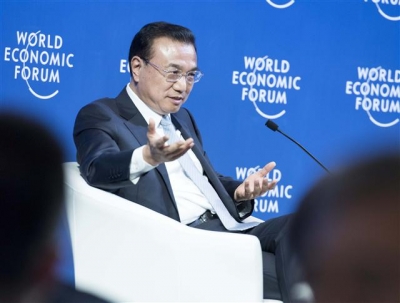 ▲세계경제포럼(WEF) 하계대회에 참석해 발언하고 있는 리커창 중국 총리. 사진출처=신화/뉴시스 