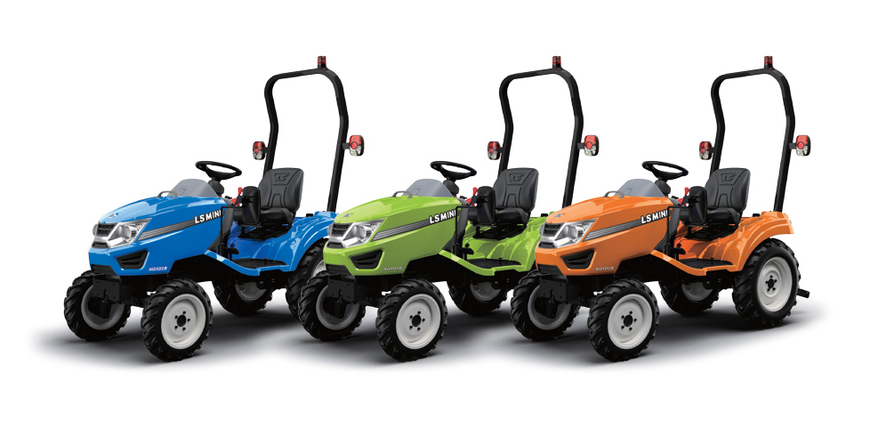 ▲LS 미니 스카이 블루, 오렌지, 그린 모델.(사진=LS엠트론)