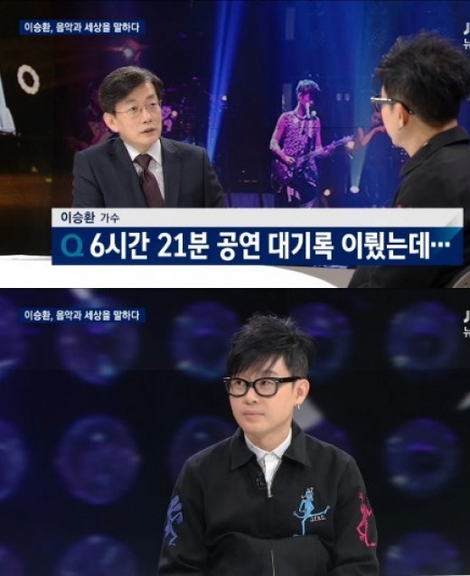 ▲손석희, 이승환(출처=JTBC '뉴스룸' 영상 캡처)