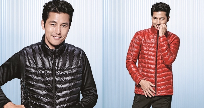 ▲쏠라볼 기술을 활용한 히트 패딩 베스트와 재킷(좌측부터)(사진 제공=레드페이스)