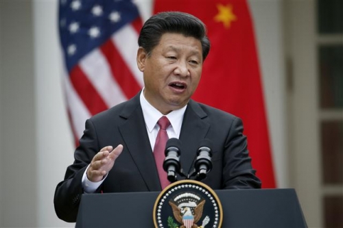 ▲지난 9월25(현지시간) 미국을 국빈방문한 시진핑 중국 국가주석이 미국 워싱턴D.C. 백악관에서 연설을 하고 있다. 사진=AP/뉴시스