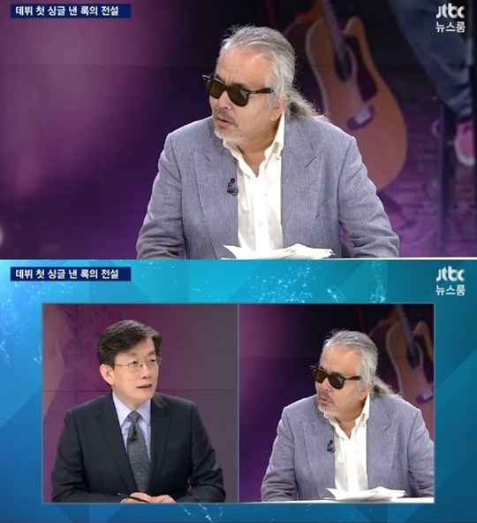 ▲'뉴스룸' 손석희, 전인권(출처=JTBC '뉴스룸' 영상 캡처)