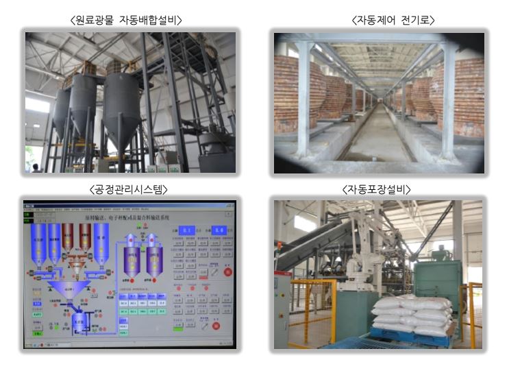 ▲크리스탈신소재의 합성운모 생산설비 모습.(사진=크리스탈신소재)