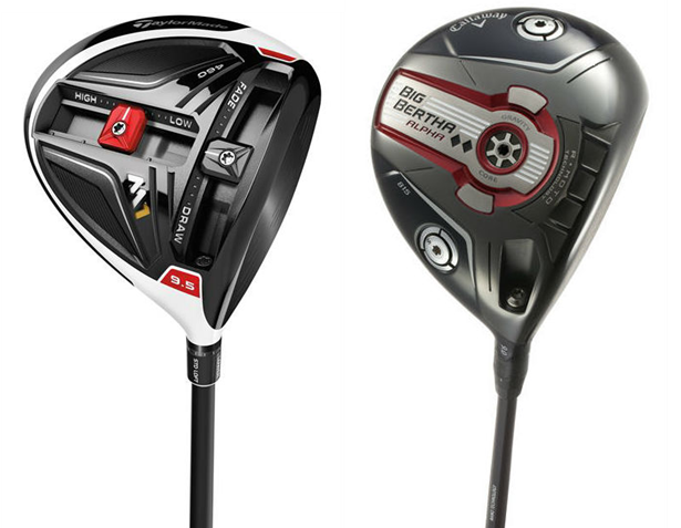 ▲남녀 골프 세계랭킹 1위 제이슨 데이와 리디아 고의 드라이버. 왼쪽부터 데이의 테일러메이드 M1 드라이버, 리디아 고의 캘러웨이 빅버사 알파 815 드라이버.