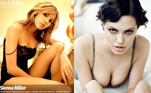 ▲왼쪽부터 시에나 밀러, 안젤리나 졸리 (사진=온라인 커뮤니티)