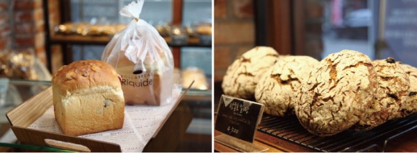 ▲롤앤브레드 리퀴드(Roll&Bread Riquide)에서 판매하는 탕종우유식빵과 탕종빵(이태인 기자 teinny@)