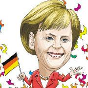 ▲중국 시나웨이보에 올라온 앙겔라 메르켈 독일 총리의 캐리커쳐. 사진=중국 웨이보