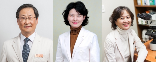 ▲사진 왼쪽부터 김성·이지연·김경미 교수