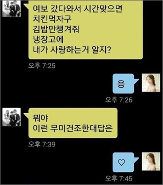 ▲정시아 백도빈 문자(사진=정시아 인스타그램)