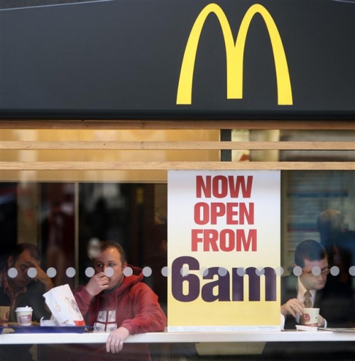 ▲영국 런던의 맥도날드 한 매장의 모습. AP/뉴시스