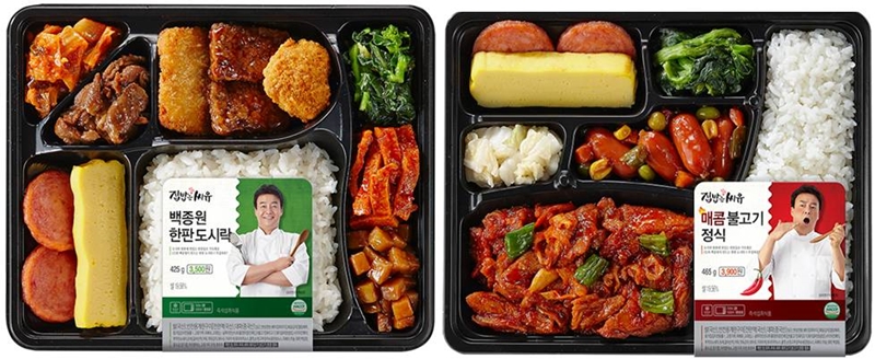 ▲CU(씨유)는 요리연구가 백종원이 상품 기획부터 제조 레시피, 마지막 테이스팅까지 직접 참여한 ‘백종원한판도시락’과 ‘매콤불고기정식’을 선보였다.(사진제공=BGF리테일)