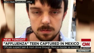 ▲법원의 보호관찰 명령을 어기고 잠적했던 미국 텍사스주 '부자병' 소년 이선 코치(18)가 결국 멕시코에서 붙잡혔다. 사진=CNN방송캡처