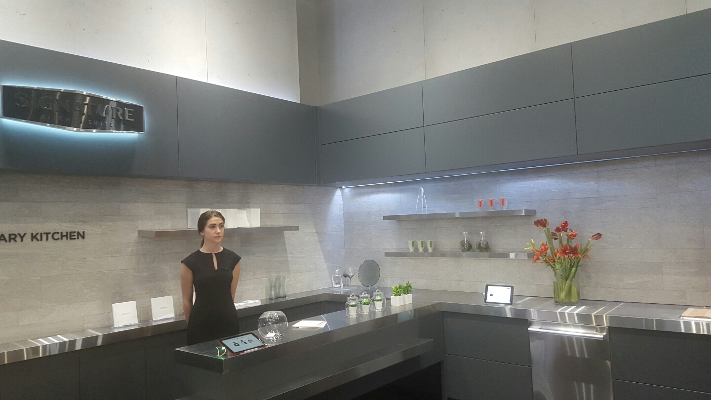 ▲'CES 2016' LG전자 부스에 전시된 초프리미엄 빌트인 라인업 '시그니처 키친 스위트'. (gutjy@ 김지영 기자)