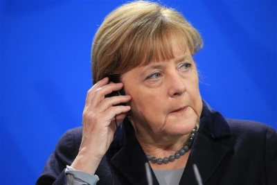 ▲지난 7일 독일 베를린에서 열린 기자회견에서 앙겔라 메르켈 독일 총리의 모습. 사진=블룸버그