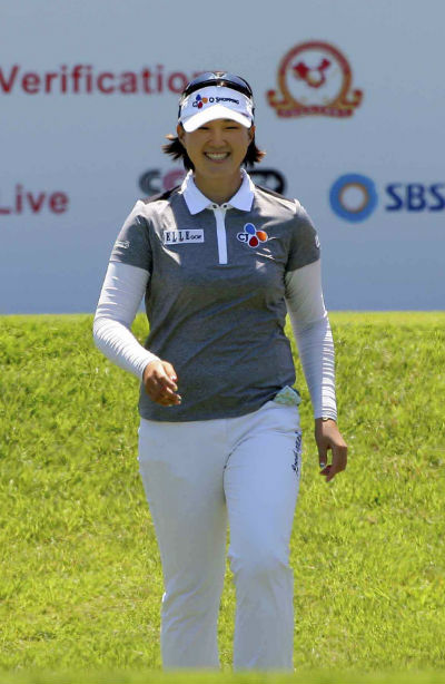 ▲백규정이 혼다 LPGA 타일랜드 첫날 경기에서 노보기 7언더파를 기록했다. (KLPGA)