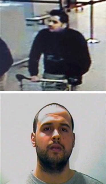 ▲벨기에 브뤼셀 테러범 중 2명이 형제인 것으로 밝혀졌다. 위는 공항에서 자폭테러한 형 이브라힘 엘바크라위. 아래는 지하철 역에서 죽은 동생 칼리드. 출처 AP뉴시스