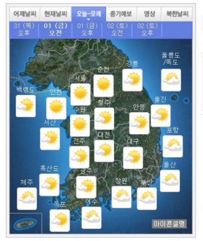 (사진=기상청 홈페이지)