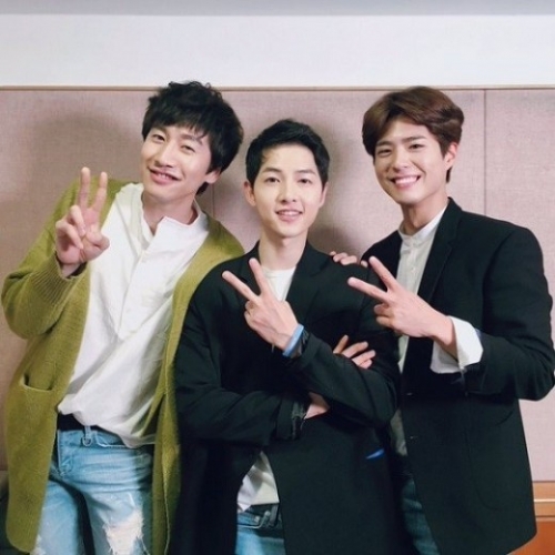 ▲이광수 송중기 박보검(사진=박보검 SNS)