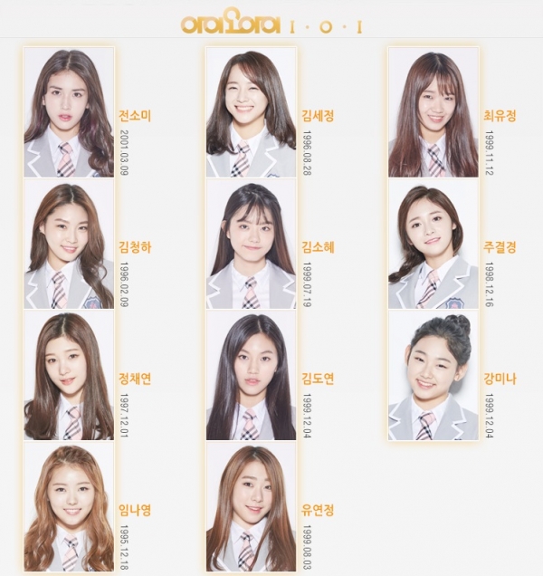 ▲걸그룹 아이오아이(I.O.I)(사진=YMC엔터테인먼트)