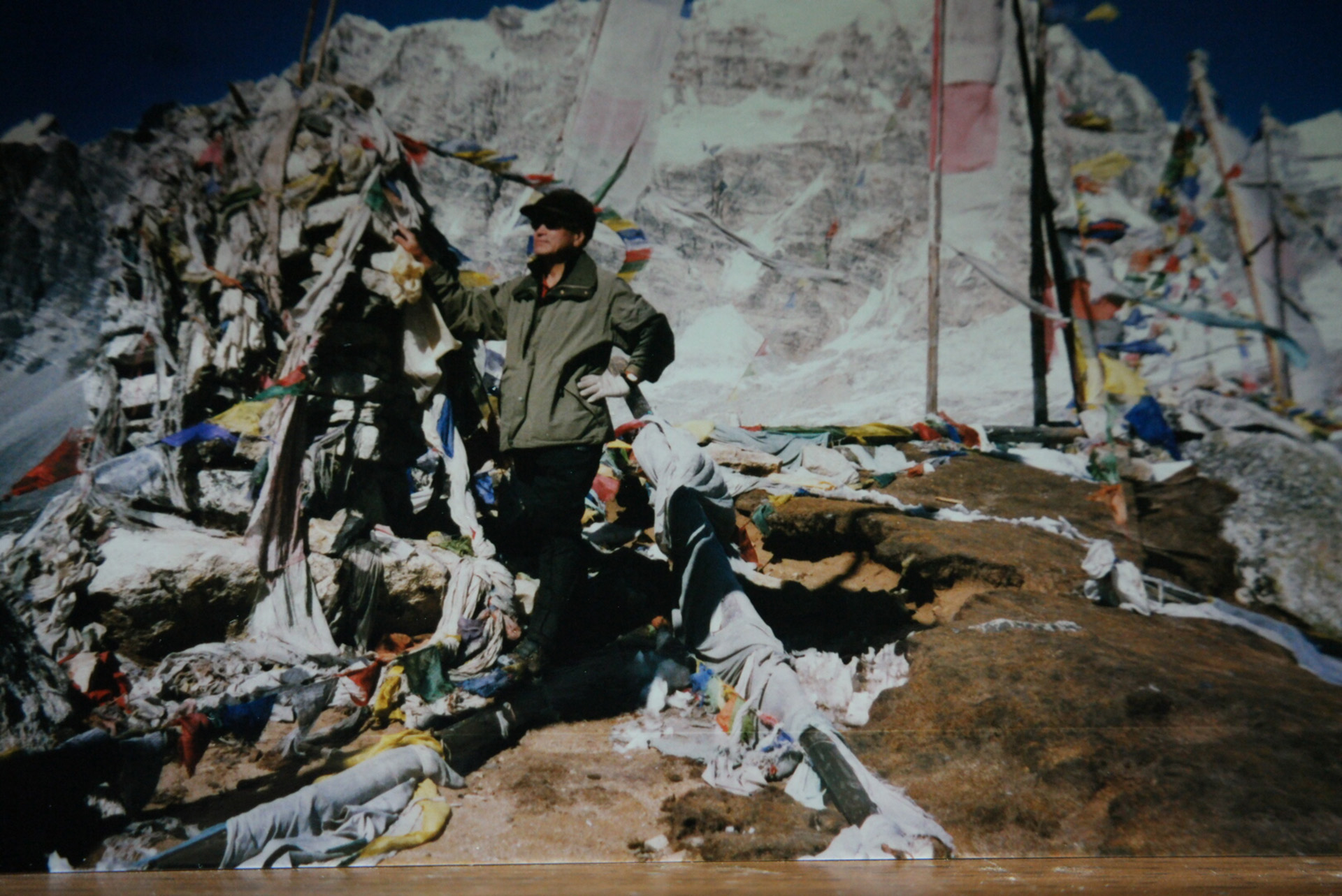 ▲2008년 1월 14일 히말라야 랑탕 체르고리 봉(4984m)에서 찍은 기념 사진