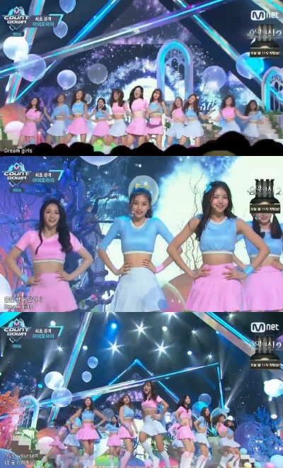 ▲'엠카운트다운' 아이오아이(IOI)(사진=Mnet '엠카운트다운' 아이오아이(IOI) 데뷔 무대 캡처)