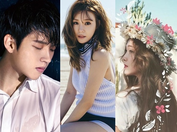 ▲(왼쪽부터)우현, 티파니, 제시카(사진=각 소속사)