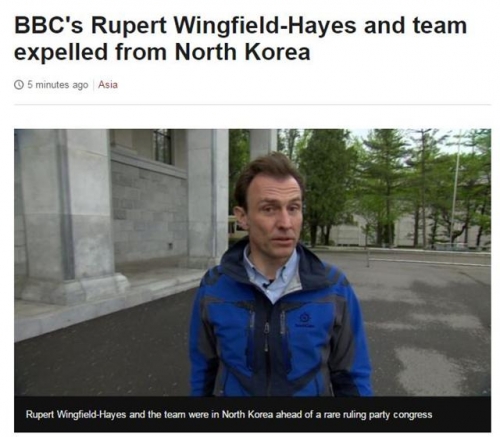 ▲루퍼트 윙필드-헤이스 BBC 특파원이 6일 구금됐다가 추방됐다고 9일 BBC와 CNN이 보도했다. 사진=BBC 웹사이트 캡처