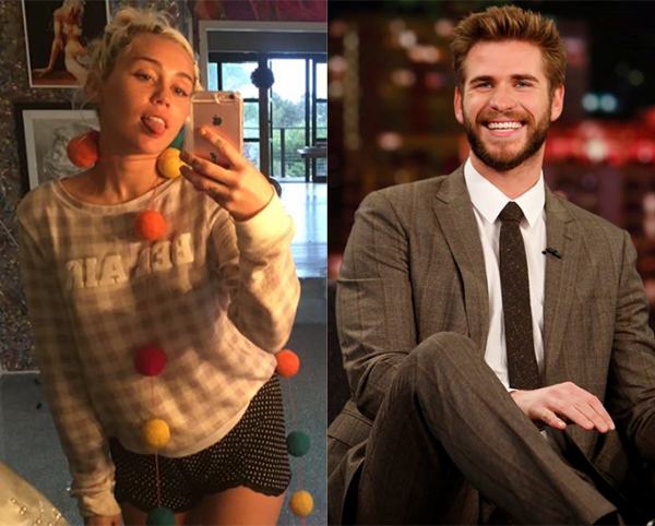 ▲마일리 사이러스-리암 헴스워스(사진=페이스북)