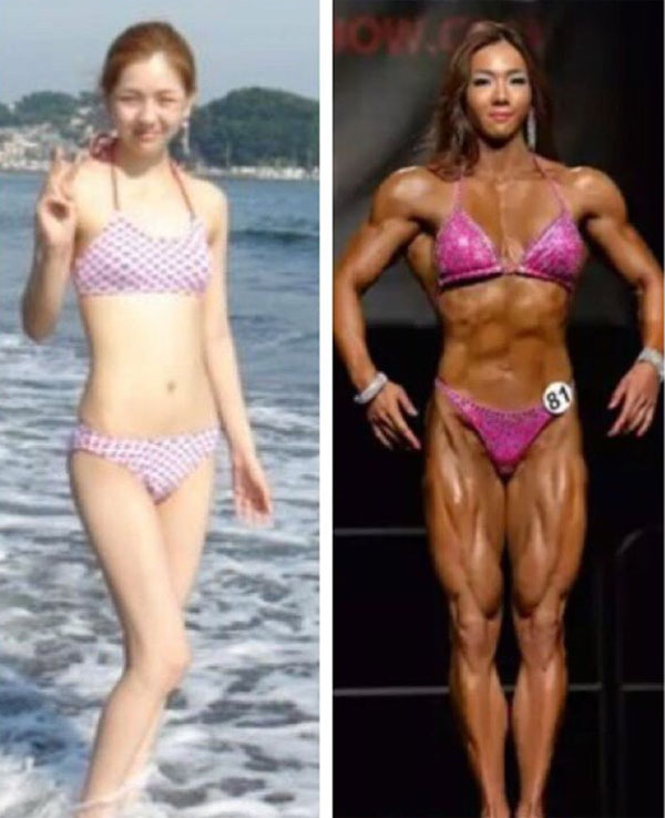 ▲지연우가 운동 전-후 몸매 사진을 비교해 공개했다.(사진=인스타그램)