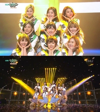 ▲트와이스(위), 아이오아이(사진=KBS2)