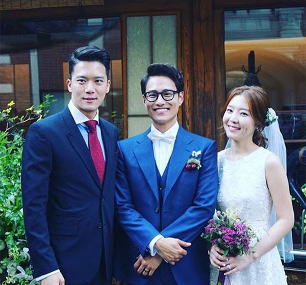 ▲'라디오스타' 하석진이 임성빈-신다은 부부 결혼식 사진을 공개했다.(사진=하석진 인스타그램)