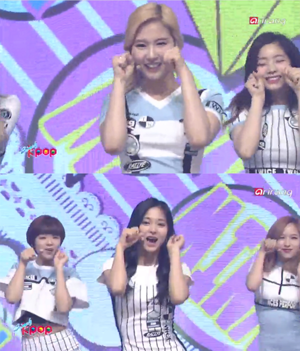 ▲트와이스 'cheer up' 방송캡처(사진=아리랑TV)