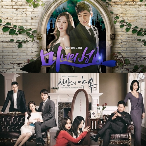 ▲(출처=SBS '마녀의성', KBS 2TV '천상의약속')