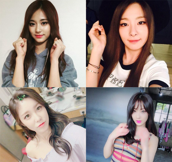 ▲트와이스 쯔위-레드벨벳 슬기-시크릿 전효성-나인뮤지스 경리가 '잘 먹는 소녀들'에 출연한다.(사진=인스타그램)
