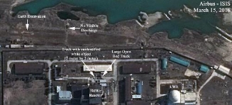 ▲미국 과학국제안보연구소(ISIS)가 공개한 지난 3월 북한 영변 핵시설의 5㎿급 원자로 부근의 모습. (출처=ISIS / 에어버스 디펜스&스페이스)
