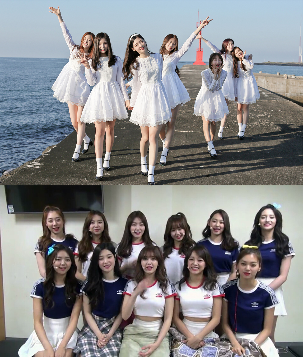 ▲다이아(위) 아이오아이(사진=MBK엔터테인먼트)