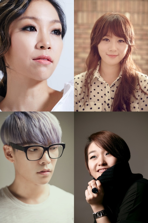 ▲(왼쪽 위부터 시계방향) 박정현, 이수영, 손승연, 라디(사진=캐치팝 엔터테인먼트)