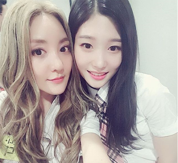 ▲'해피투게더' 바다가 정채연의 다이아 쇼케이스에 참석했다.(사진=바다 인스타그램)