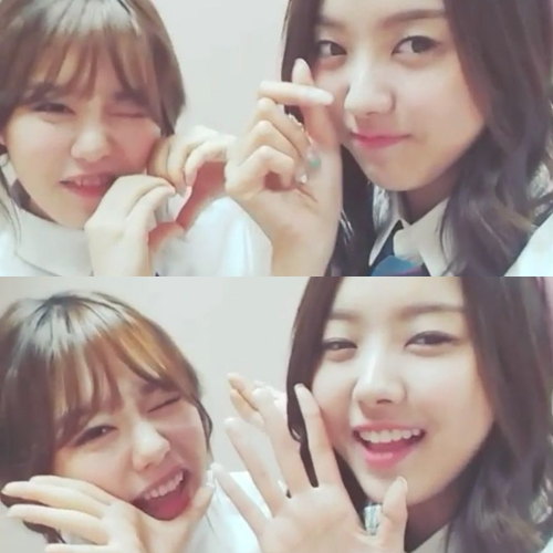 ▲김소혜, 임나영(출처=아이오아이 인스타그램)