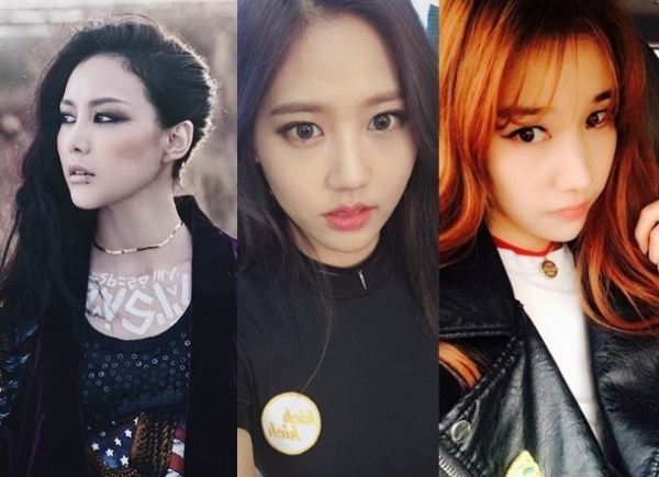 ▲(왼쪽부터) 미료, 육지담, 하주연(사진=미스틱엔터테인먼트, 육지담 하주연 SNS)