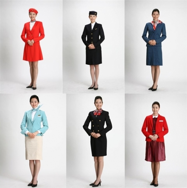 ▲한국 여성의 평균신장이 100년새 20cm 넘게 성장했다. 사진 왼쪽 위부터 시계방향으로 1960년~2010년대 대한항공 승무원의 유니폼. (사진제공=대한항공)