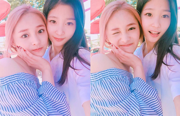 ▲아이오아이 주결경 정채연(사진=정채연 인스타그램)